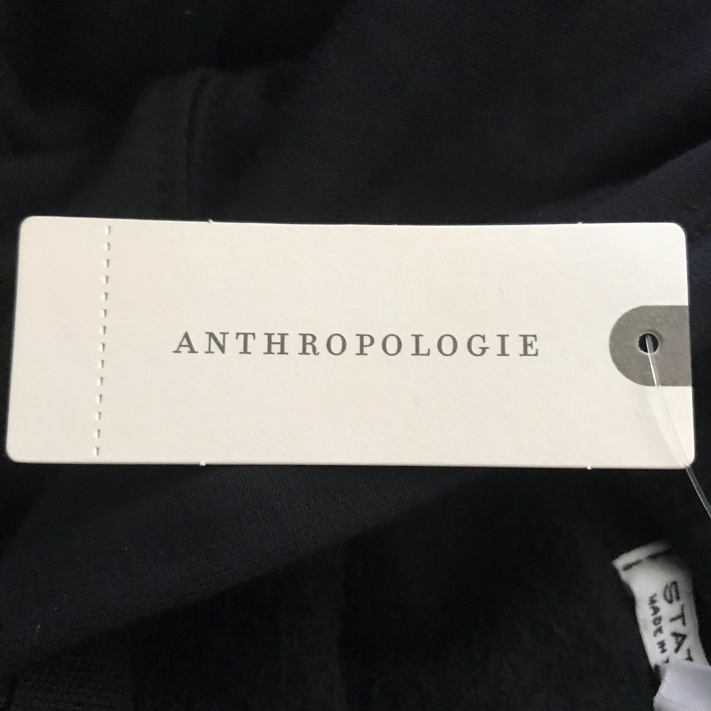 NWT Anthropologie Stateside Softest Fleece Hoodie Maxi Dress Black SZ XS - Picture 9 of 13